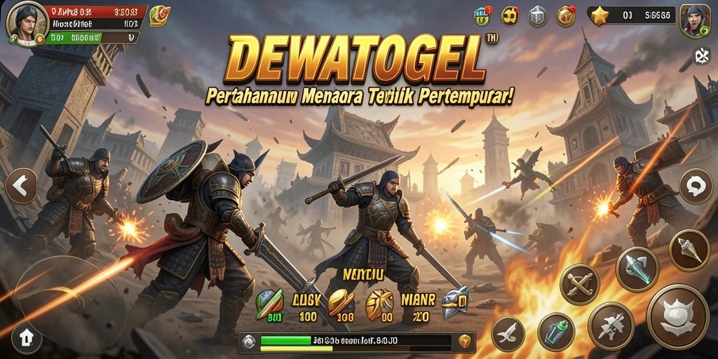 Tampilan gameplay <strong>DEWATOGEL</strong> yang seru dengan menara dan musuh yang beragam.