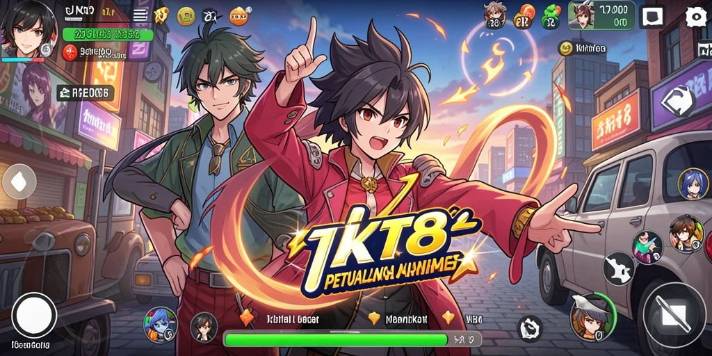 Tangkapan layar JKT8 menampilkan aksi seru di dunia anime.