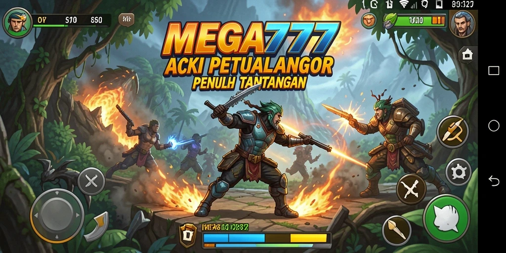 Tampilan aksi seru dalam gameplay MEGA777 yang menantang.