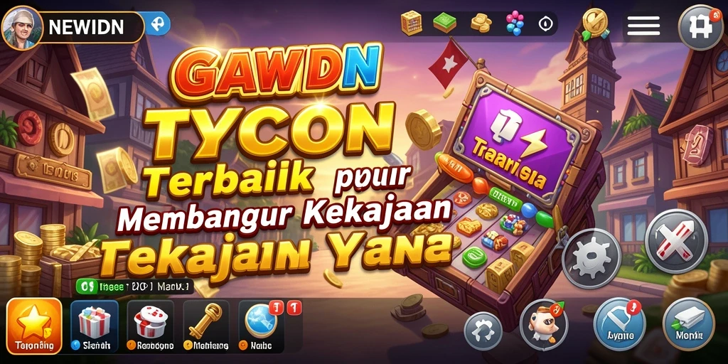 Screenshot gameplay NEWIDN menampilkan momen strategis dalam mengelola bisnis.