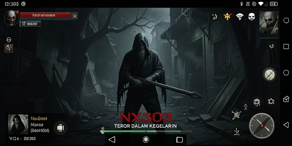Screenshot NX303 menampilkan suasana mencekam dari gameplay yang intens.