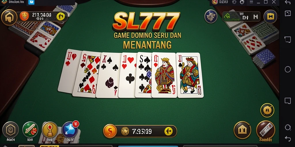 Tampilan gameplay seru di SL777 yang menampilkan Domino.